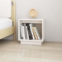 Mesita De Noche Blanco Brillante 40x35x70 Cm Con Ofertas En Carrefour