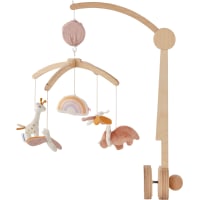 Support Mobile Pour Berceau Bébé 27" En Bois - Avec Boîte à Musique - Hauteur Réglable - Déco Chambre Bébé