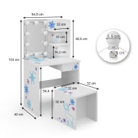 Coiffeuse pour enfants avec chaise | Linen Chest