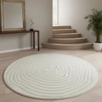 Tapis Rond Décoratif Orion - Élégance et Facilité d'Entretien