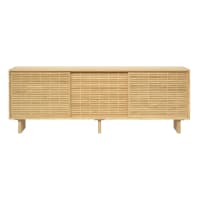 Buffet 3 portes en pin massif naturel 180 cm Verni-Pedrera