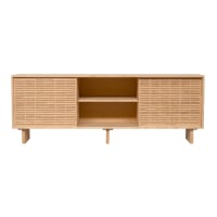 Buffet 2 portes en pin massif naturel 180 cm Verni-Pedrera