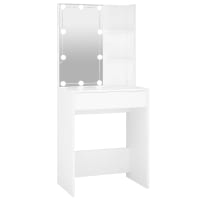 Coiffeuse Enfant AIYAPLAY Avec Tabouret - Blanc, 4 Tiroirs, Dimensions 70x40x98 Cm, à Monter