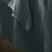 Nappe Rectangle En Lin Français - Dimensions 170x350 Cm, Couleur Ardoise, Certifiée Oeko-Tex