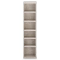 Vicco Étagère CD/DVD Blanc - 6 Étages Réglables - 21x91.8x20 Cm - Rangement Média Pour Mur Ou Sol