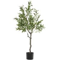Piccolo Ulivo Artificiale 61 Cm - Pianta Finta Da Tavolo Per Decorazione Casa E Ufficio