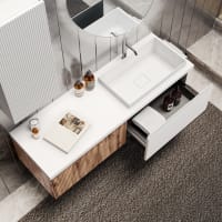 Composition 7 pièces en MDF chêne foncé Venere | Maisons du Monde