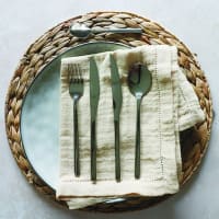 Lot De 6 Fourchettes En Acier Inoxydable Avec Manche Bleu - Home Provence, Design Moderne, Lave-vaisselle