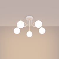 Lámpara colgante blanca con 2 luces. TORINO | Maisons du Monde