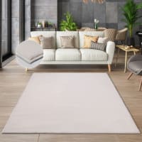 Grand Tapis Design NAAR Rugs - 240 X 340 Cm - Motif Abstrait Vintage - Poils Courts 4 Mm - Bleu Marine Et Gris Clair - Certifié Oeko-Tex - Pour Salon