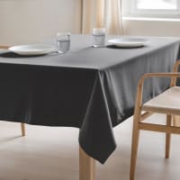 Tovaglia in poliestere nera da 1 confezione per tavolo rettangolare da 8 piedi, tovaglia lavabile resistente in tessuto di poliestere da 90 x 156 pollici, per matrimoni, compleanni, feste, banchetti