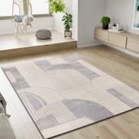 Tapis De Sol Modulable 40 Pièces - Gris Géométrique - Nylon - Pièces 28x20 Cm - Momoji