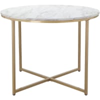 Table Haute Oslow 90x90 Cm – Plateau Verre Effet Marbre Vert, Piètement Métal – 4 Couverts