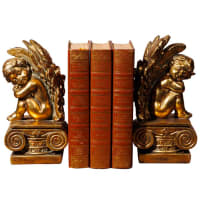 Serre livres anciens anémones bois Franz - Décoration