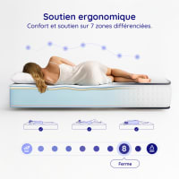 MaterassieDoghe - Materasso 160x200 Molle insacchettate e memory foam 9 Zone differenziate Altezza 22 cm | Leroy Merlin