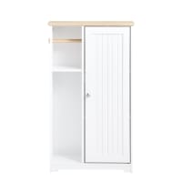 Meuble Rangement Salle De Bain Blanc - Étagère Toilette 80x20x20cm Avec Pieds étanches