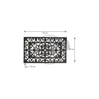 Paillasson Ovale "Laundry" Pour Buanderie - Dimensions 50x150 Cm, Dos Caoutchouc Antidérapant, Couleur Marron - Nylon Résistant Aux Taches