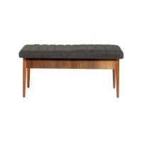 Banc effet bois 110x40h48 cm Noyer, Anthracite-Arielli