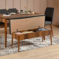Panca Portaoggetti Rovere Marrone 102x42x45cm Legno Multistrato