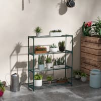 Étagère à Fleurs Pyramidale Bois Sapin - 3 Niveaux Pliante | 100x36x112cm | Charge 30kg | Outsunny