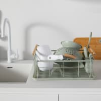Égouttoir à Vaisselle Extensible Five Simply Smart – Compact, Gain De Place Avec Plateau Drainant Gris