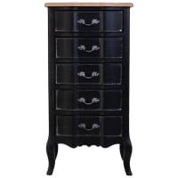 Chosin Joyero De Madera De Nogal Negro Para Mujer Madera