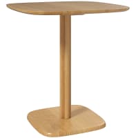 Table à Manger Ronde 70 Cm - Style Moderne - Plateau Bois Massif - Pied Acier - Pour 2 à 4 Personnes - Idéale Petit Espace - 6