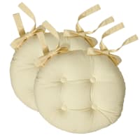 Housses De Chaise Bi-Élastiques Eysa Cora - Pack De 2, Écru, Polyester Coton