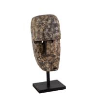 Figura decorativa máscara madera marrón alt. 55 cm-Bora