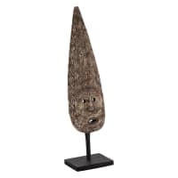Figura decorativa máscara madera marrón alt. 89 cm-Bora