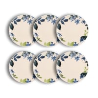 Assiettes plates rondes en porcelaine blanche 280 mm - lot de 6