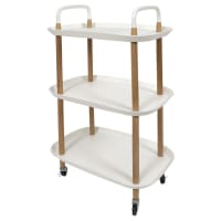 Chariot de rangement - HOMCOM - 4 niveaux - 3 paniers coulissants et plateau - 49,5x31x69cm - acier et MDF - gris clair et noir Chariot de rangement - HOMCOM - 4 niveaux - 3 paniers coulissants et plateau - 49,5x31x69cm - acier et MDF - gris clair et noir