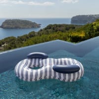 Bouée Piscine Géante Flamingueo - Ballon Gonflable 90x90cm Pour Plage Et Piscine