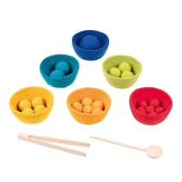 Ulanik Arcobaleno Peg Dolls E Palle In Tazze Giochi Montessori 3 Anni Bambini Giocattoli In Legno Per Associazione Colori E Conteggio Educative Sensoriale