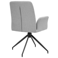 Set Di 4 Sedie Da Pranzo Girevoli A 360°, Braccioli, Velluto Beige Metallo 54x52x72 Cm