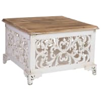 Mobile da ingresso in legno, finitura invecchiata, 181x45x80, blu