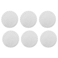 Bajo plato redondo plateado - set de 6