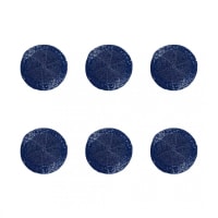 Bajo plato perla azul oscuro - lote de 6