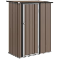 Outsunny - Armoire De Jardin Abri Jardin Remise Pour Outils Sur Pied 2 étagères Portes Persiennes Toit Bitumé étanche Bois Sapin Pré-huilé