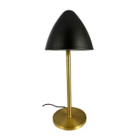 Lampe à poser en Métal, noir et laiton-Oulu