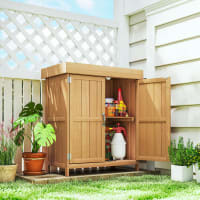 Cabane de jardin en bois avec étagères - Idéal pour les petits jardins