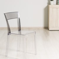 Sedia Modello TITì Policarbonato Set 4 e 2 Pezzi - DISPONIBILE trasparente, trasparente fumè e bianco (TRASPARENTE FUME', 2