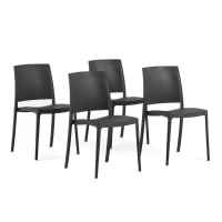2er-Set Gartenstühle aus Aluminium/Textylen Schwarz Ajaccio | Maisons ...