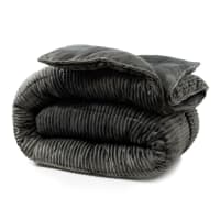 Couette réversible effet velours utilisable en plaid 200x200 cm-Coton club
