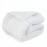 Couette réversible effet velours utilisable en plaid 240x260 cm-Coton club