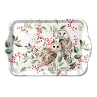 Plateau Rectangulaire AMBIENTE - Motif Prairie De Coquelicots - Blanc - Mélamine