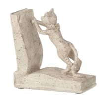 Serre-livre Chat Noir En Résine Velours JOLIPA - Déco Bibliothèque