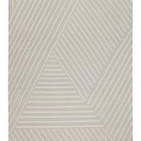 Alfombra tejida a mano lana virgen flecos gris y beige 160x230-Modern pop
