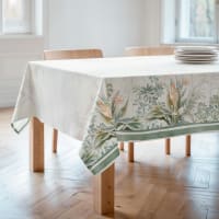 Mantel antimanchas 100% algodón 155x100-Dayana verde