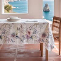 Mantel antimanchas 100% algodón 155x300-Ambolo gris